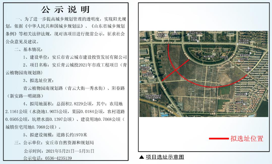 安丘市自然资源和规划局最新项目概览